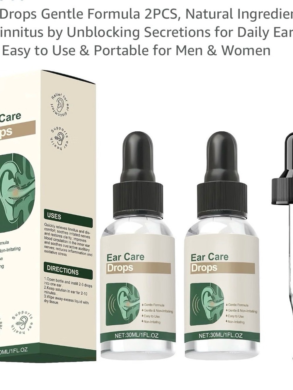Ear Care Drops - Gentle Ear Care Drops (White/Cream)